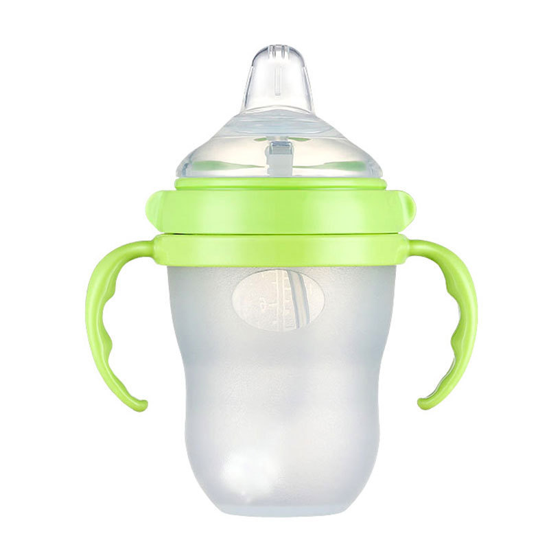 Hot Selling Custom Portable Baby Milk Bottle New Design Baby Feeding Bottle Food Grade Silicone Baby Bottles