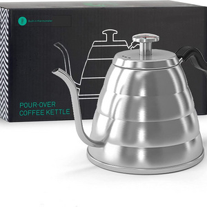 40 oz Stainless Steel Pour Over Coffee Kettle Gooseneck Coffee Kettle With Thermometer for Exact Temperature