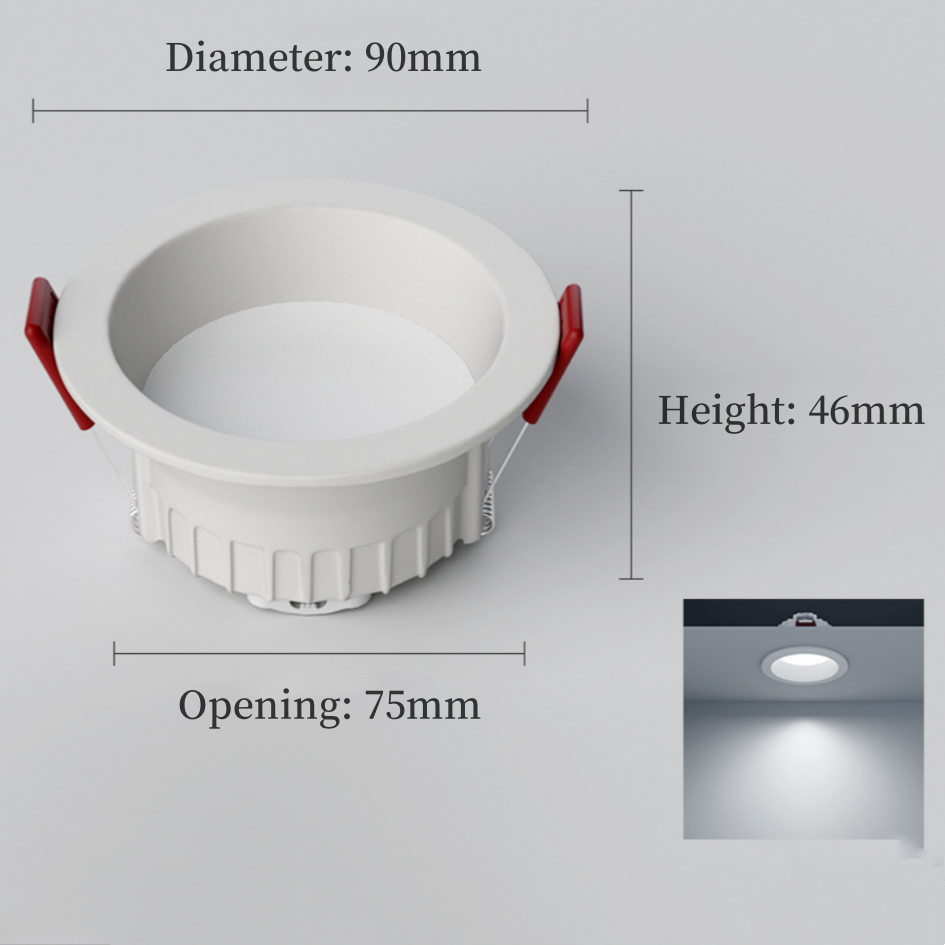 Round Recessed Dimmable Down Light 15W 20W 28W 40W Ceiling CCT Changeable Led 4 5 6 8 Inch LED Downlight