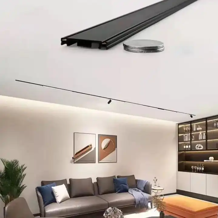 Magnetic Track Light Recessed Track Linear Light LED Ceiling Spotlights Indoor LED Track Lighting For Home Shop Decor