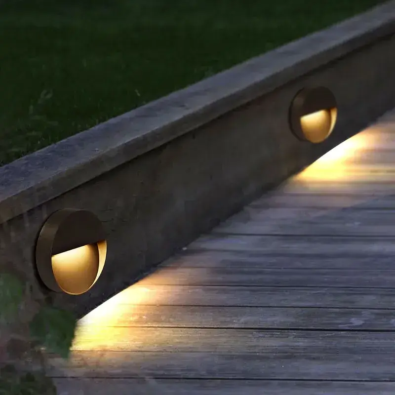 Led Outdoor Garden Wall Foot Stair Wall Lamp Lighting Waterproof Step Light For Corridor Corner