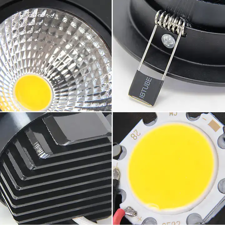 15w cob led led downlight with 120mm cut out warm white cold daylight dimmable driverless malaysia spain price 220V 230V