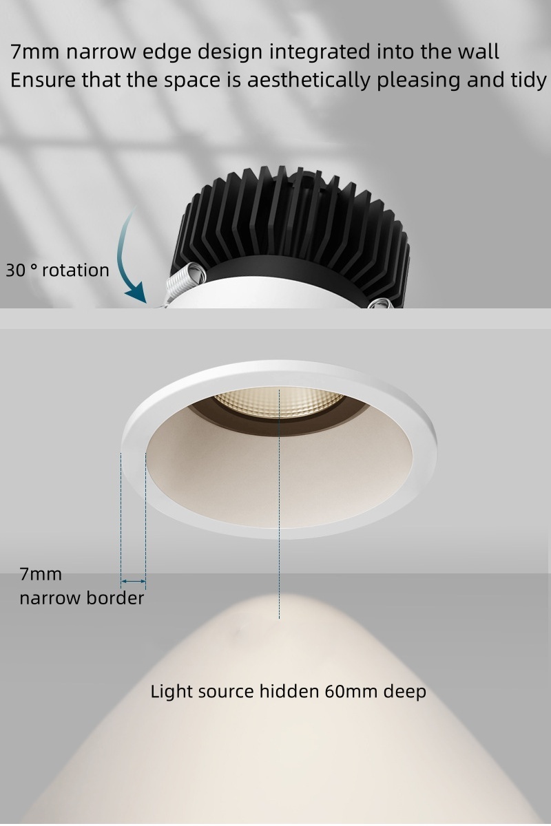 Wholesale Hight Quality Flicker-free Driver Downlight Triac Dim Spot Lights 5W 7W 9W 12W 15W 20W 25W Dimmable Led Spotlights