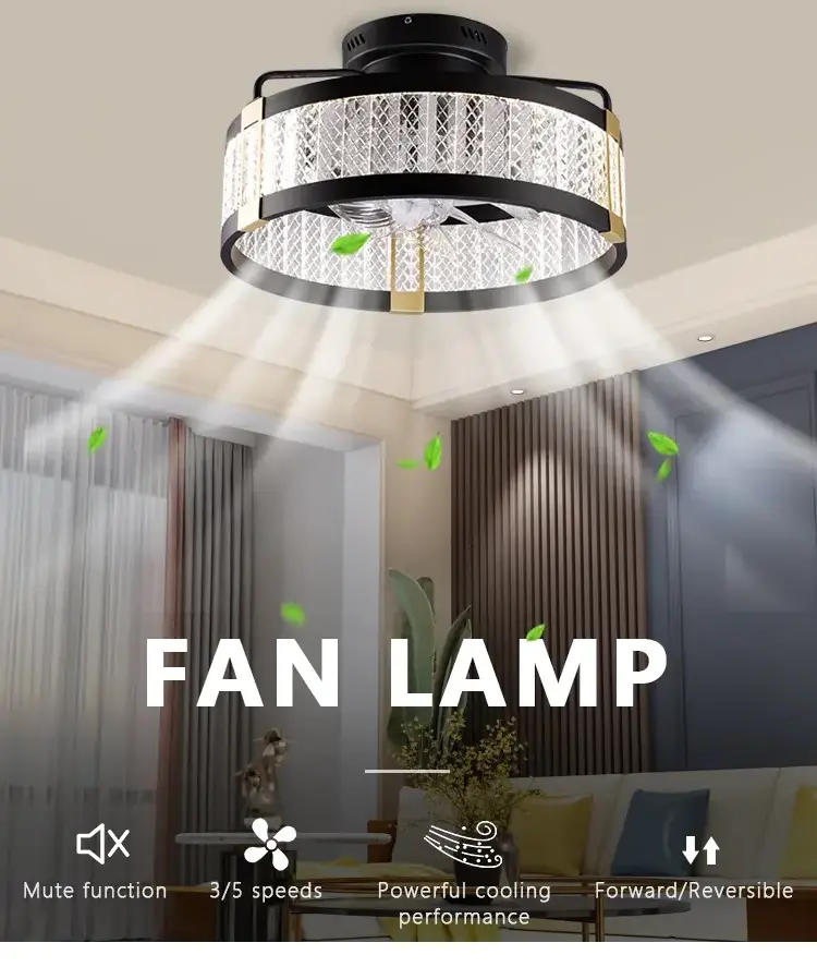 Modern Simple Ceiling Lamp without Vane Blade Less Ceiling Box Fan Remote Control Square Bladeless Ceiling Fan