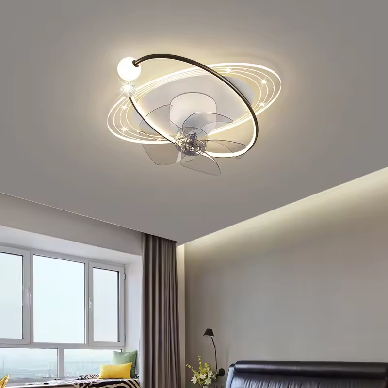 Nordic Bedroom Decor Led Lights for Room Ceiling Fan Light Lamp Restaurant Dining Room Ceiling Fans with Lights Remote Control