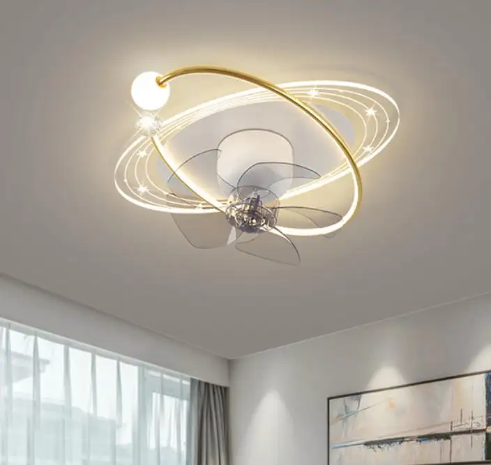 Nordic Bedroom Decor Led Lights for Room Ceiling Fan Light Lamp Restaurant Dining Room Ceiling Fans with Lights Remote Control