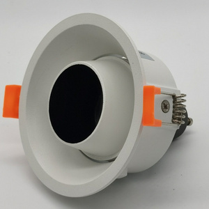 New recessed GU10 Mr16 plastic white round shape fixture frame LED spot light housing