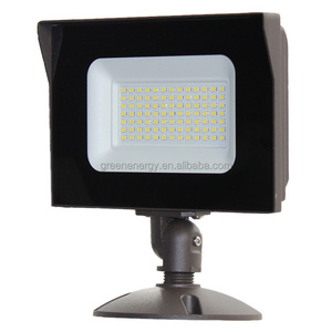 DLC ETL Listed 5 years warranty led flood light with knuckle bracket IC DOB model smart photocell sensor floodlight for garden