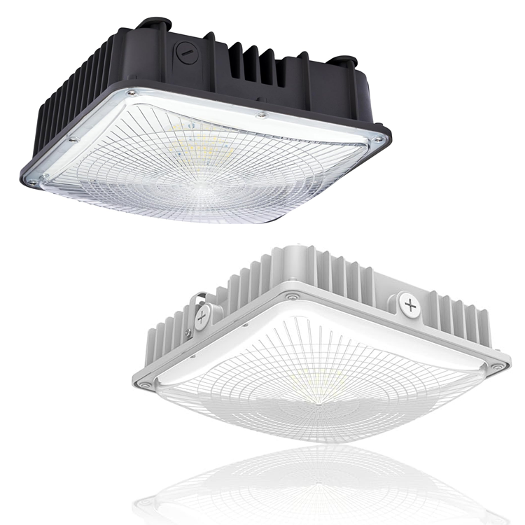 0-10V dimmable LED Canopy Light Fixture ETL CE 40w 60w 80w 100w 150w 200watt low bay canopy led light Soffit Lighting