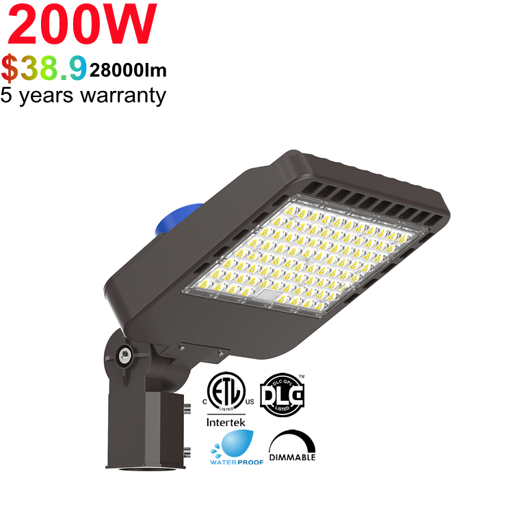 ETL DLC EMC certification intertek outdoor led lighting 400w 300w 250w 200w 150w photo sensor led area light fixtures