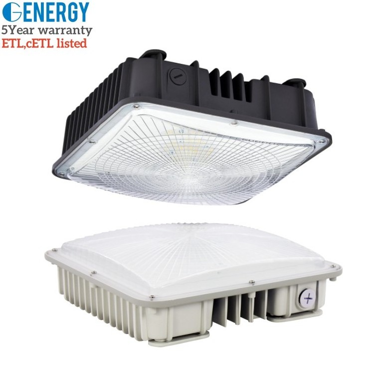 China supplier canopy led light 5 years warranty outdoor 60W 80W 100w led canopy light