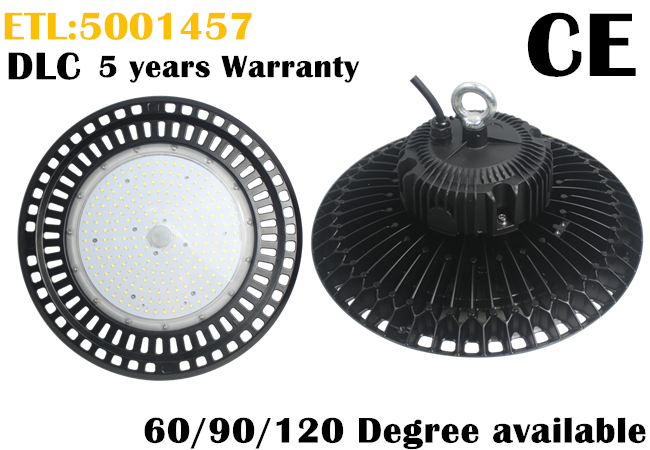 ETL DLC CE 5 years warranty intertek led shenzhen finished product high bay lighting 100w 150w 200w