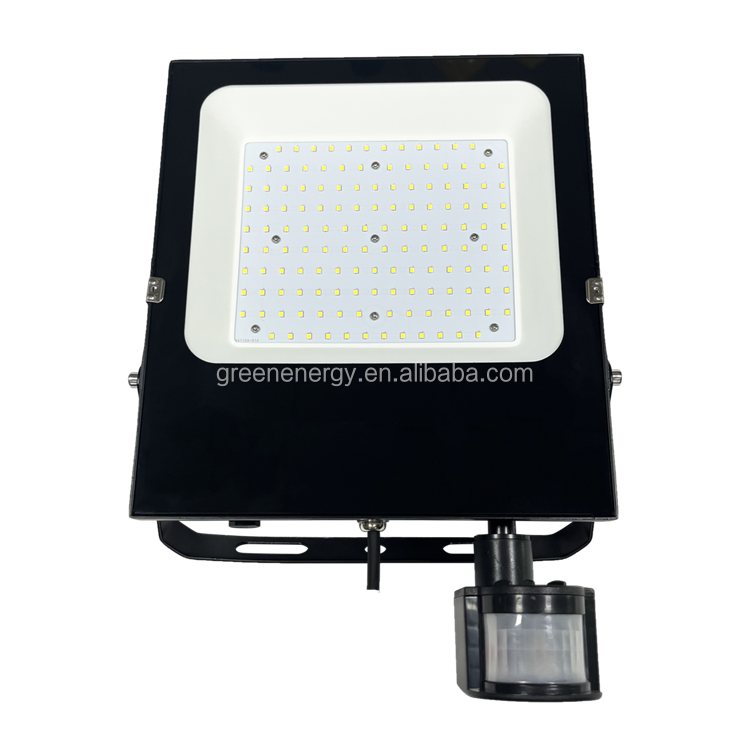 CE TUV GS RoHS factory outdoor indoor flood light for shop 300w ip65 30 degree lens 140-170lm/w pir motion sensor led floodlight