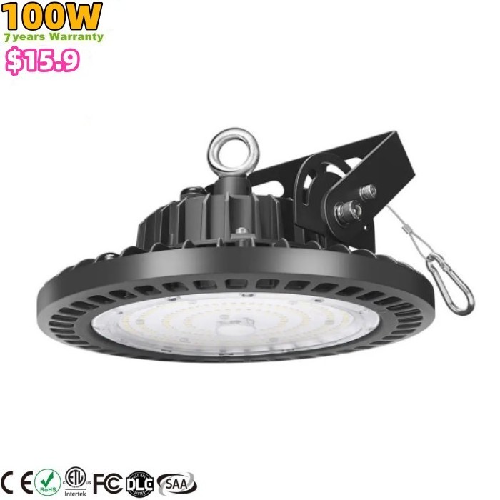 High bright IP65 UFO led high bay light fixture for workshop warehouse industry exhibition shopping mall square