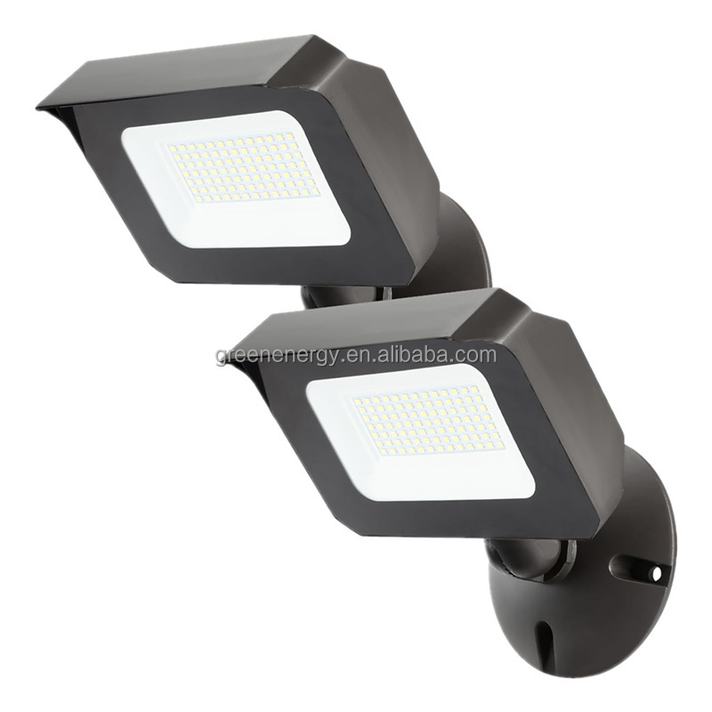 DLC ETL Listed 5 years warranty led flood light with knuckle bracket IC DOB model smart photocell sensor floodlight for garden