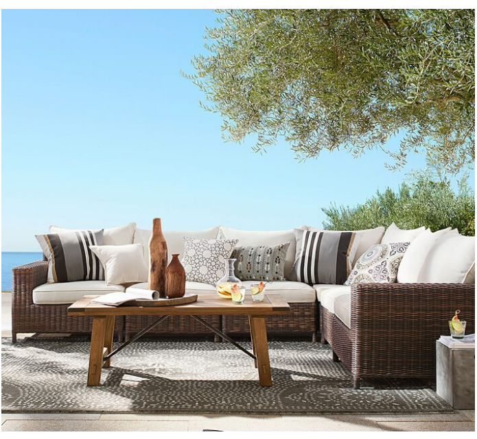 High quality PE rattan sofa set indonesian outdoor furniture