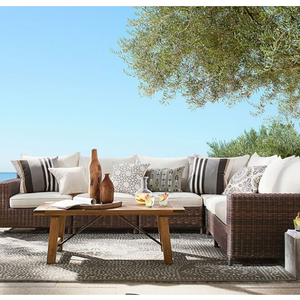 High quality PE rattan sofa set indonesian outdoor furniture