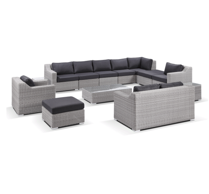 Green modern wicker modular seating luxury living outdoor furniture