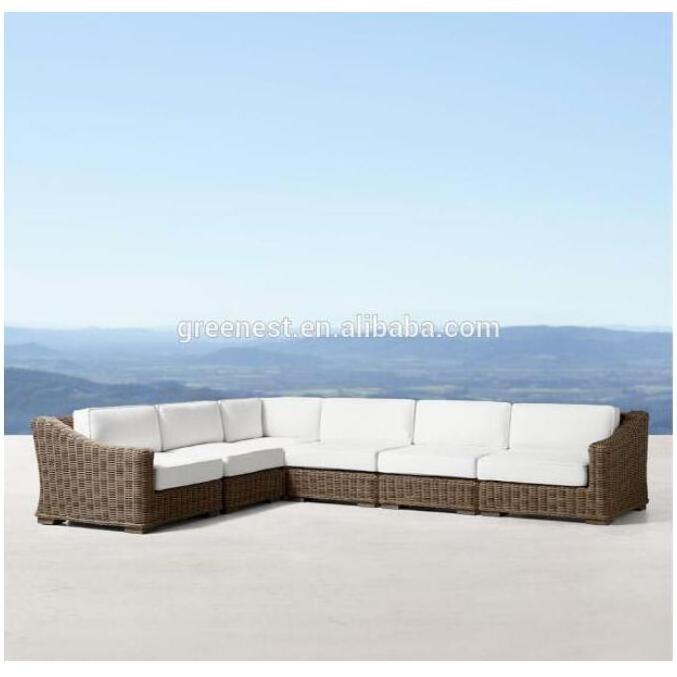 wicker woven fancy corner sofa set deep seating outdoor rattan furniture