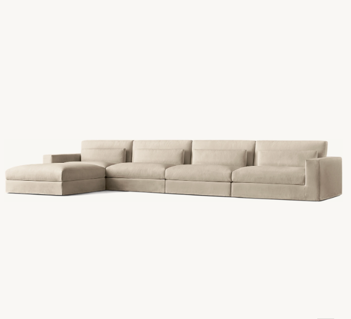 Modern Style Simple Fabric Soft Modern Wooden Sofa Living Room Home Furniture Combination Sofa L Shaped Sofa Set