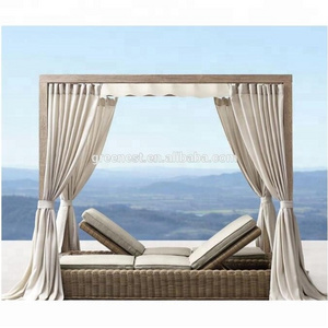 High quality wicker garden gazebo bed outdoor luxury canopy bed