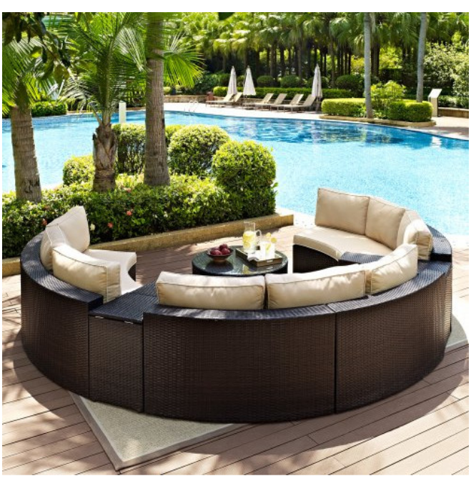 2022 semi circle leisure ways patio furniture round modular sofa