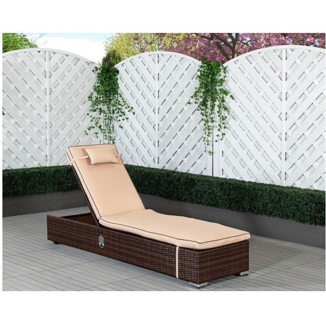 outdoor resin wicker swimming pool lounge chair