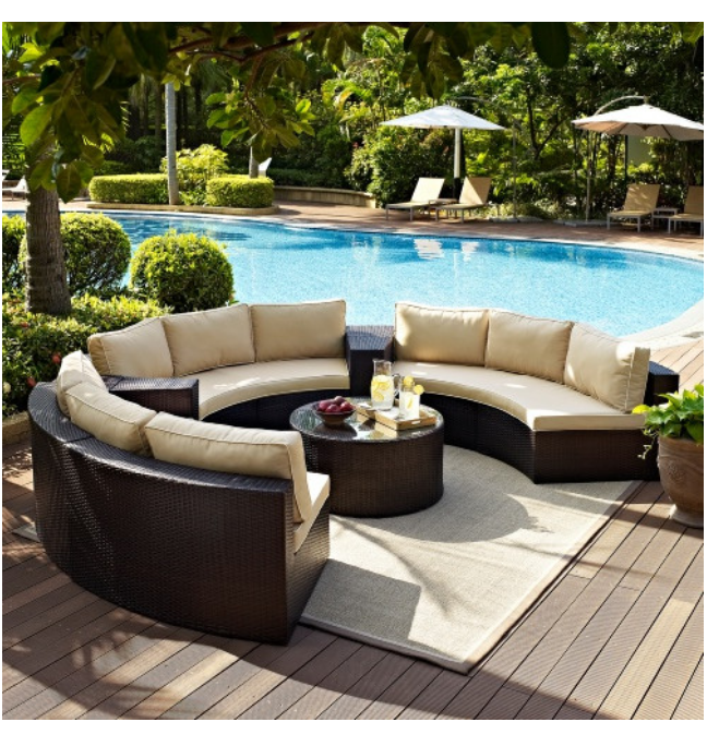 2022 semi circle leisure ways patio furniture round modular sofa