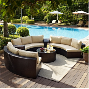 2022 semi circle leisure ways patio furniture round modular sofa