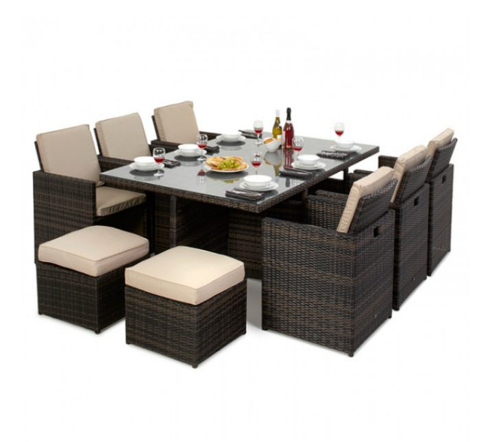 garden furniture outdoor wicker cube dining set bistro plastic chairs and tables