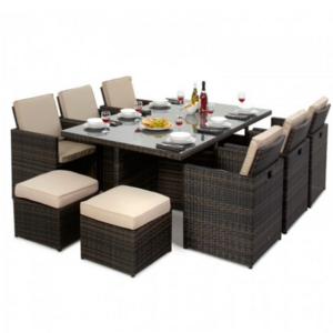 garden furniture outdoor wicker cube dining set bistro plastic chairs and tables