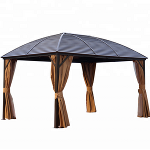 Green high end outdoor polycarbonate roof gazebo