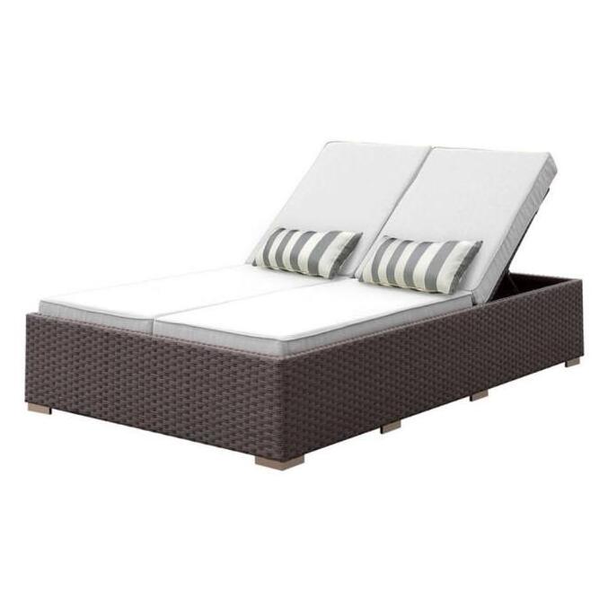 beach hotel comfortable double seat outdoor chaise lounge for sale