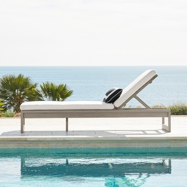 poolside outdoor lying sun bed chaise lounger teak beds