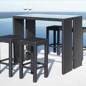 Green trade assurance cheap rattan modern restaurant lounge bar furniture