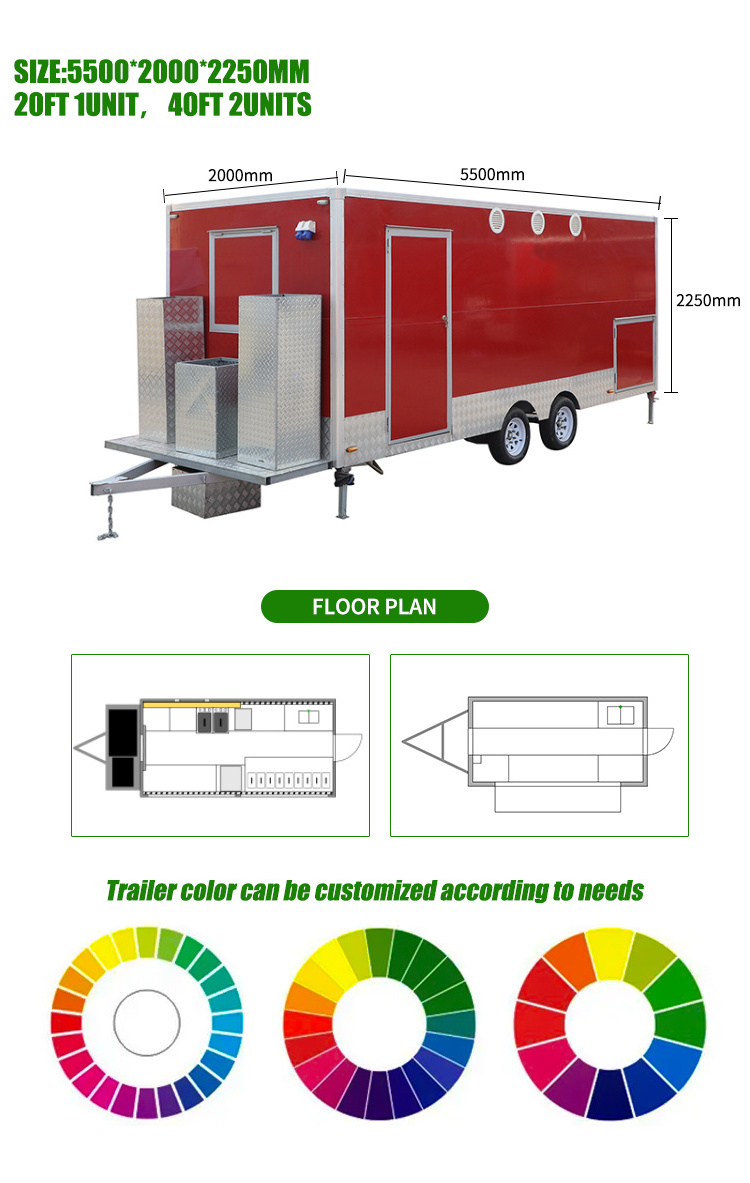 Outdoor mobile food concession trailer cafe truck burrito food truck barbecue food truck