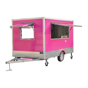 Kiosk Food Cart Snack Food Trailer Porch Food Truck Outdoor Tow Bar Trailer Customized Cooking Equipment with Full Equipment