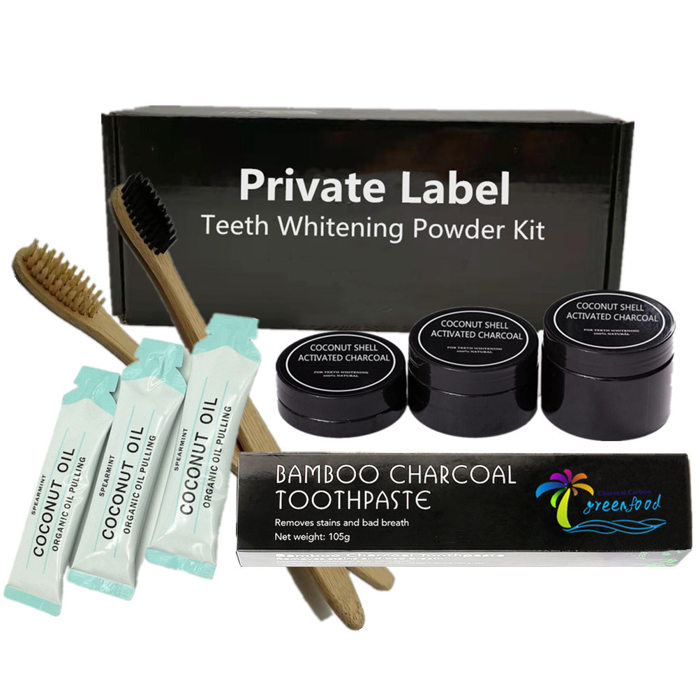 Bamboo and Coconut Charcoal Teeth Whitening Organic Teeth Whitening Powder