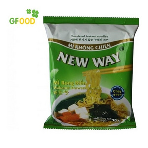 ISO 22000-2018 Food 3 Minutes Cooking Bag Packaging  Non Fried Instant Noodles WAKAME SEWEED NOODLE Viet Nam Hot Selling