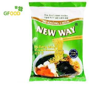 WAKAME SEWEED NOODLE Viet Nam Hot Selling ISO 22000-2018 Food 3 Minutes Cooking Bag Packaging  Non Fried Instant Noodles