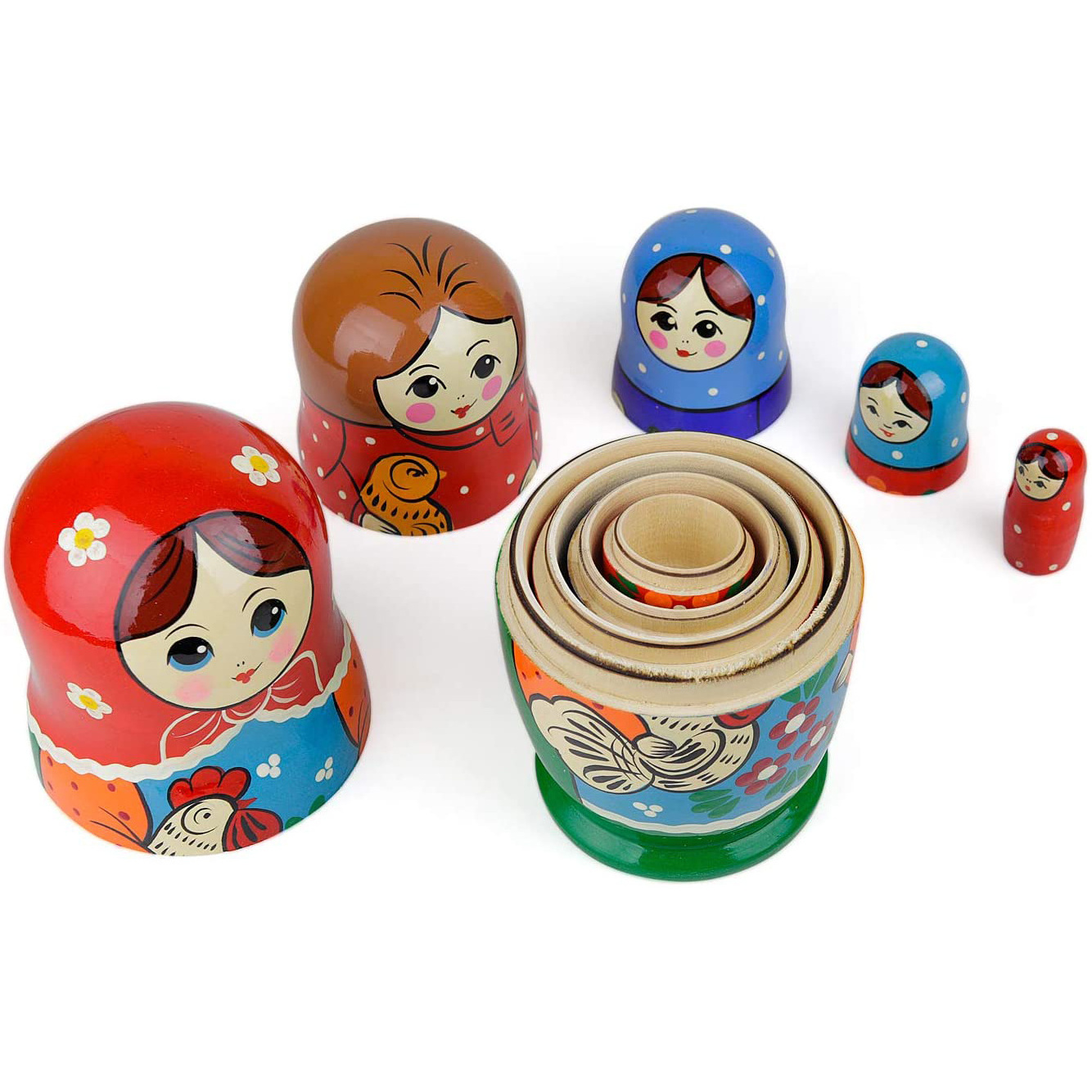 Popular And Cute Early Learning  Career Pretend matryoshka traditional wholesale russian nesting dolls