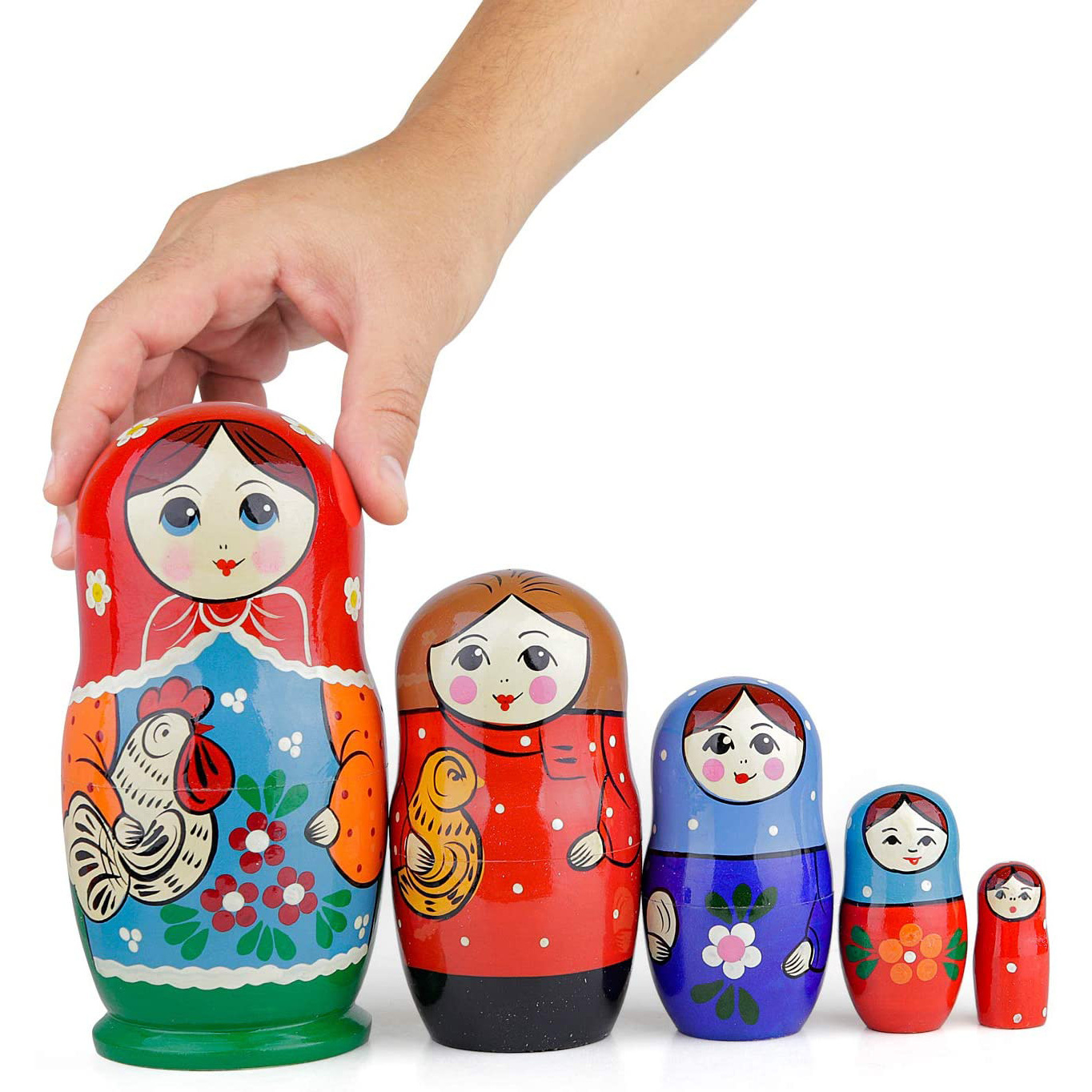 Popular And Cute Early Learning  Career Pretend matryoshka traditional wholesale russian nesting dolls