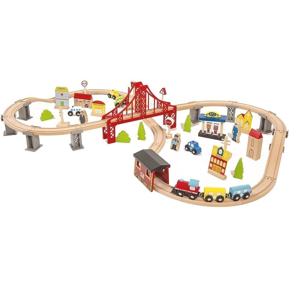 New Preschool Children Play Railway Track Kids 30 PCS Wooden Train Set Toy For Toddler wooden train with tracks