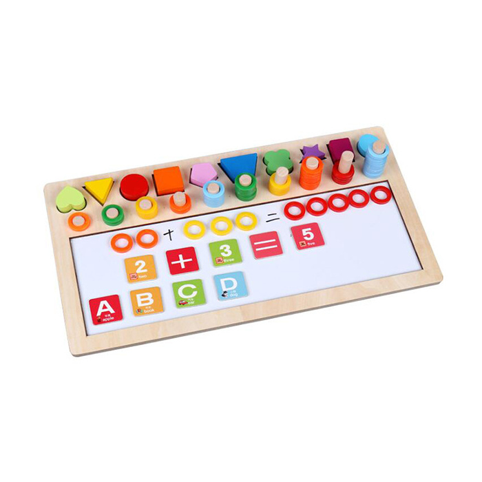 Amazon Hotselling Wooden 2 in1 small size Multifunctional Writing education Board educational magnetic drawing board for kids