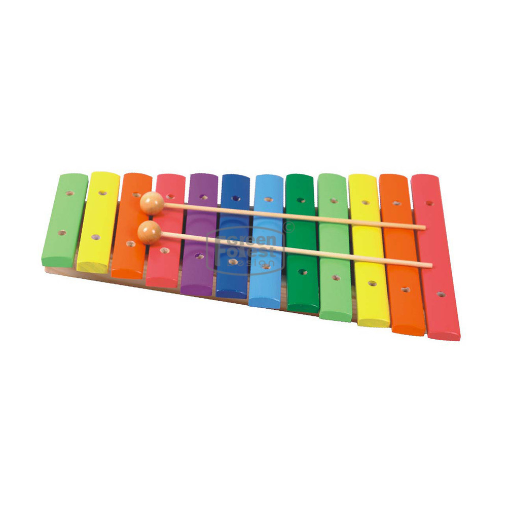 Rainbow 12-scale Wooden mini keys  piano xylophone toy