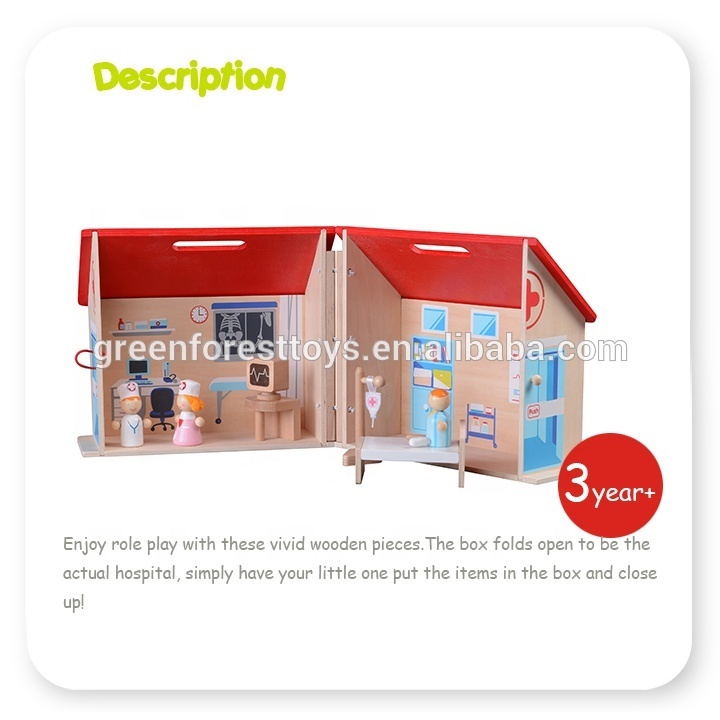 Preschool Educational toys pretend play hospital of Kids Indoor Play Set