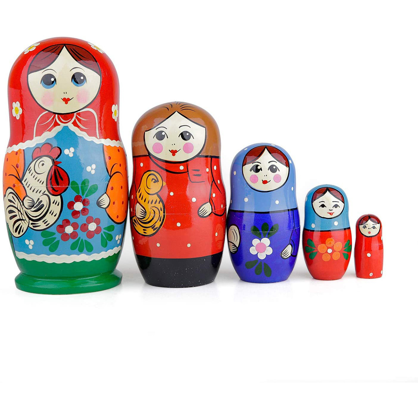 Popular And Cute Early Learning  Career Pretend matryoshka traditional wholesale russian nesting dolls