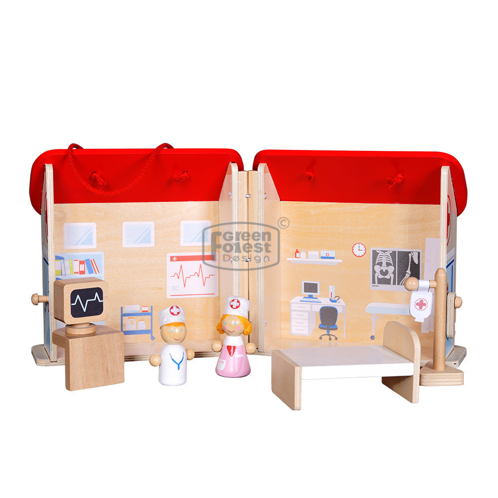 Preschool Educational toys pretend play hospital of Kids Indoor Play Set