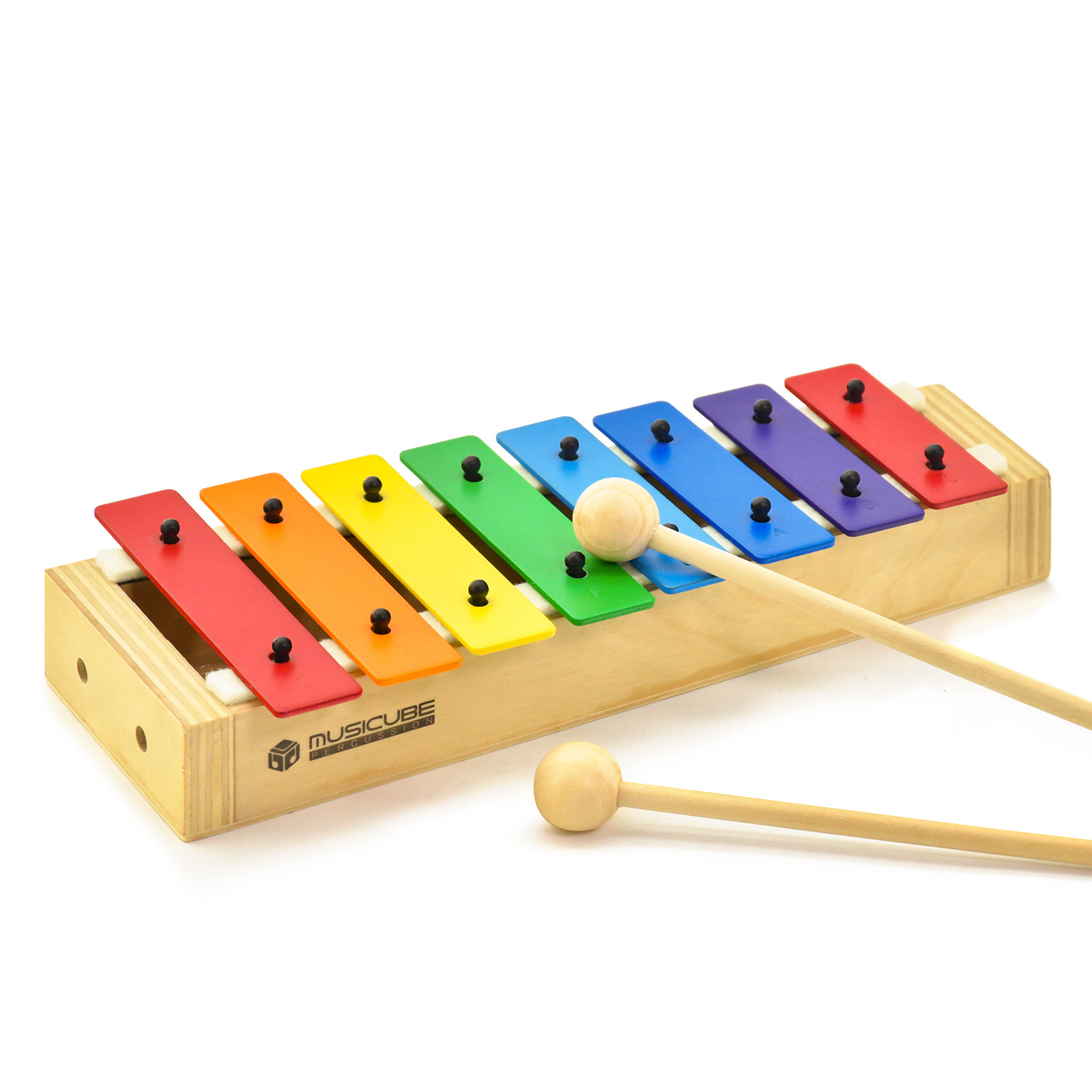 8 Tones Musical Instrument Lovely Xylophone Music Toy Kids Wooden Xylophone Educational Accordion Color Box High Five 8 Scales