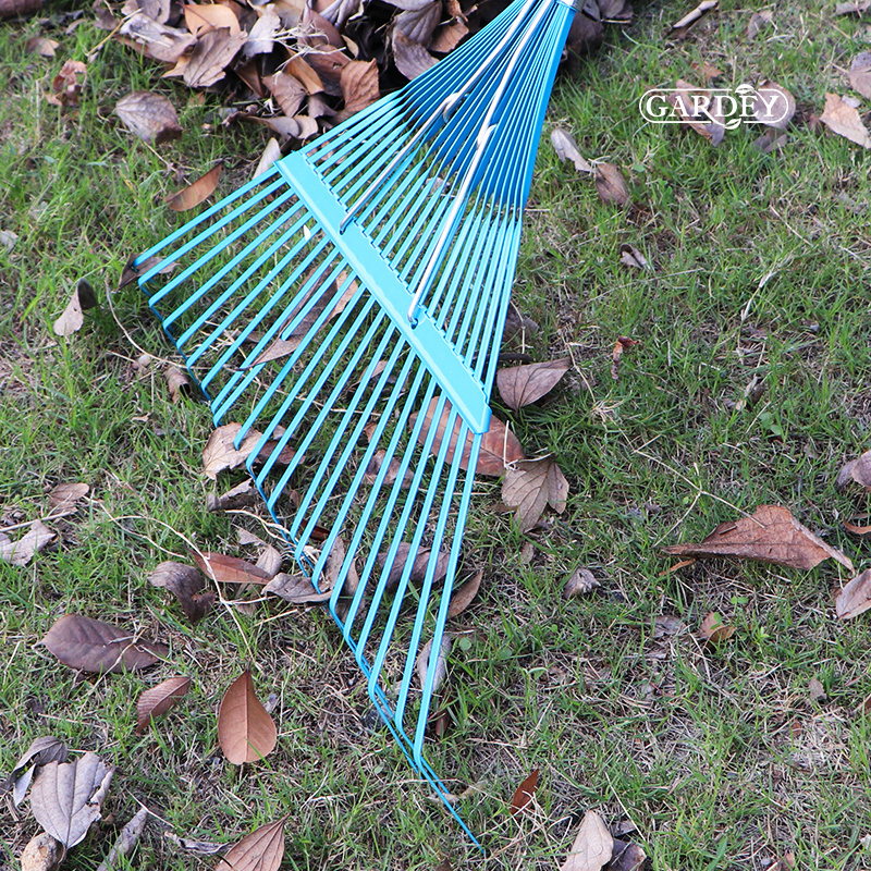 Heavy duty farm tools garden leaf rake landscape hand leaf rake